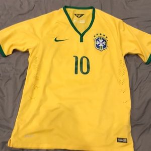 Brazil Ronaldhino Soccer Jersey Authentic Size L